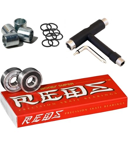 「最強セット」BONES WHEELS BONES BEARINGS Amazon.com : Bones Super Reds Bearings, 8 Pack Set with Spacers